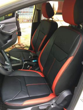 Bọc nệm da xe Focus 2017 | Boc Da Bò thật  Ý  100% phối đỏ đen