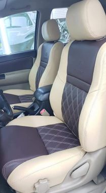 Bọc ghế da xe Toyota Fortuner 2015 | Bọc da nhân tạo xuất xứ từ Thái Lan | Phối nâu kem